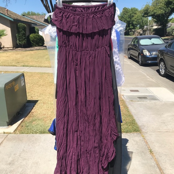 Purple strapless dress - Picture 2 of 2